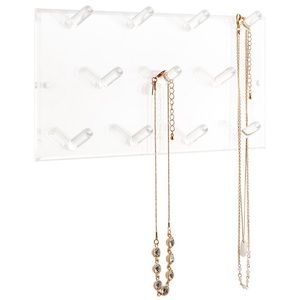 11-peg acrylic necklace wall rack (set of 2)